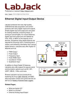 Ethernet Digital Input/Output Device