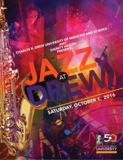 2016 Jazz at Drew Souvenir Program Book