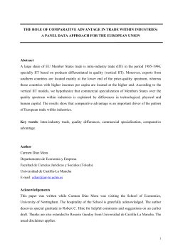 The Role of Comparative Advantage in Trade within Industries