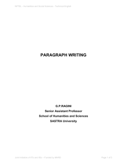 paragraph writing