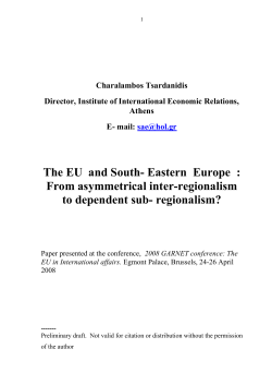 The EU and South- Eastern Europe