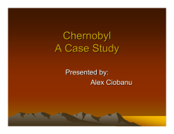 Chernobyl A Case Study