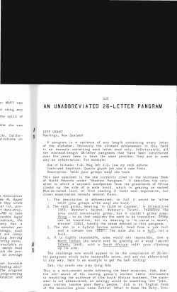 An Unabbreviated 26-Letter Pangram