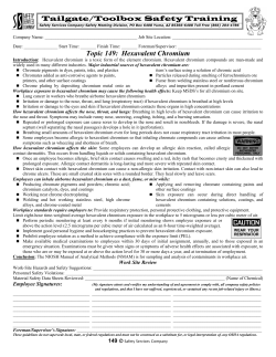 Hexavalent Chromium - LP Management Services