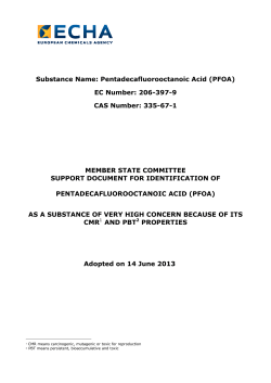 Pentadecafluorooctanoic Acid (PFOA) - ECHA