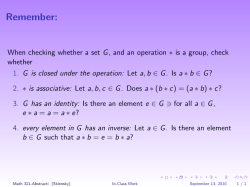 Practice With Groups