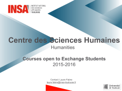 Courses open to Exchange Students