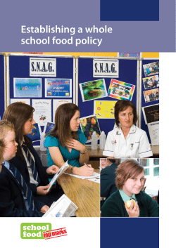 Establishing a whole school food policy