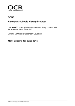 Development study with the American West 1840-1895