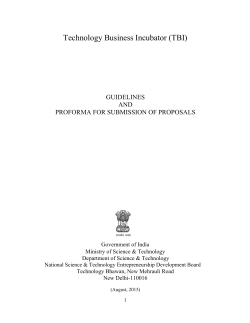 Technology Business Incubator (TBI)