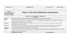 Chapter 1: Place Value, Multiplication, and Expressions