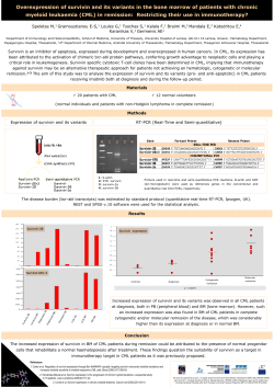 Overexpression of survivin and its variants in the bone marrow of