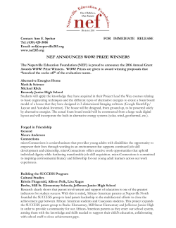 nef announces wow! prize winners - Naperville Education Foundation