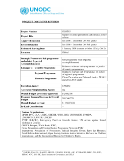 PROJECT DOCUMENT REVISION Project Number GLOT63 Project