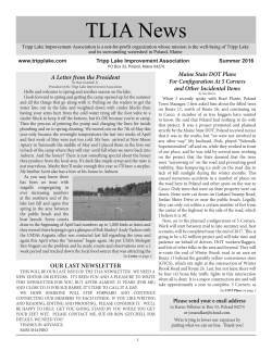 TLIA News - Tripplake Improvement Association