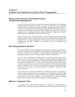 Erosion and Sediment Control Plan Preparation