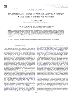 Is Corporate Aid Targeted to Poor and Deserving Countries? A Case