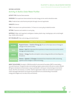 Activity 4: Build a Solar Water Purifier