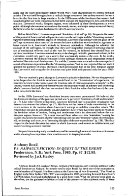 Anthony Boxill VS. NAIPAUL`S FICTION: IN QUEST OF THE ENEMY