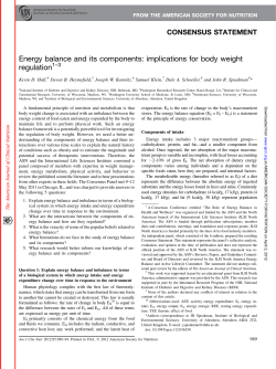 Energy balance and its components