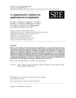 A comprehensive solution for application