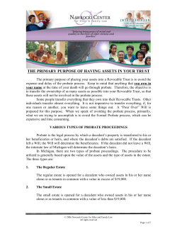 The Primary Purpose of Having Assets in Your Trust