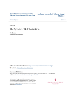 The Spectre of Globalization - Digital Repository @ Maurer Law