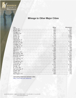 Mileage to major cities.cdr