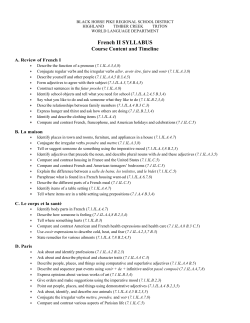 French II SYLLABUS - Black Horse Pike Regional School District