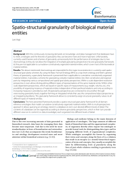 Spatio-structural granularity of biological material entities