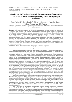 Studies on the Physico-chemical Parameters and Correlation