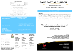 2nd November 2014 Whoever loves money never has money