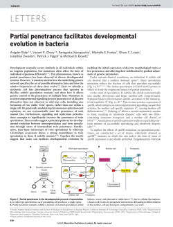 Eldar et al, Nature 2009 - The Elowitz Lab