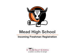 Freshman Registration Presentation