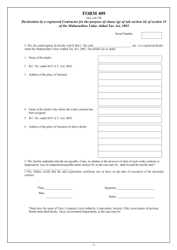 FORM 409 - all indian taxes