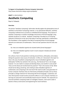 Aesthetic Computing - UF CISE