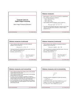 Distance measures (continued)