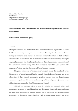 Scents and tastes from a distant home