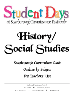 History/Social Studies Teachers - Scarborough Renaissance Festival