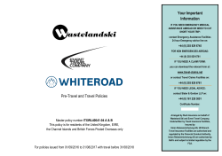 Pre-Travel and Travel Policies Your Important