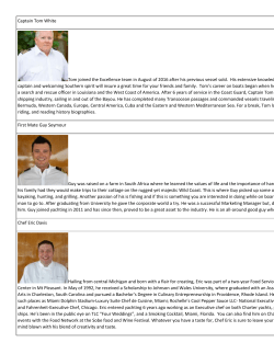 Captain Tom White Tom joined the Excellence team in August of
