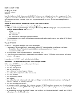 MEDICATION GUIDE SUTENT (su TENT) (sunitinib malate