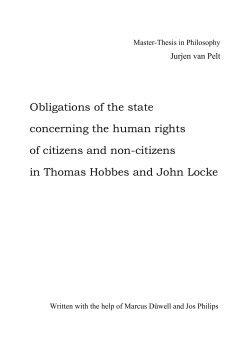 Obligations of the state concerning the human rights of citizens and