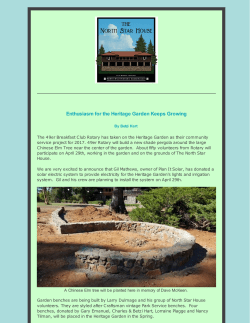 Enthusiasm for the Heritage Garden Keeps Growing