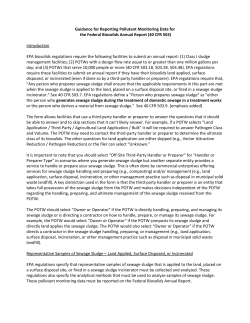 Biosolids Monitoring Reporting Guidance