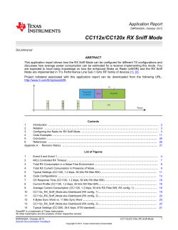 CC112x/CC120x RX Sniff Mode (Rev. A)