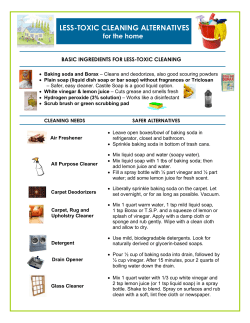 LESS-TOXIC CLEANING ALTERNATIVES