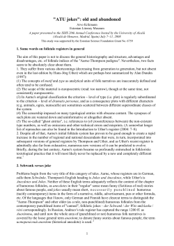 "ATU jokes": old and abandoned