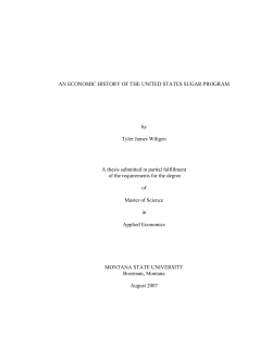 An Economic History of the United States Sugar