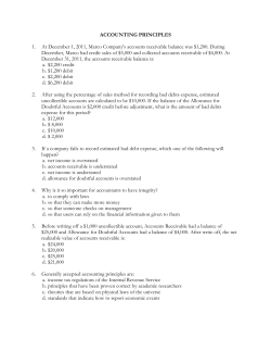 ACCOUNTING PRINCIPLES 1. At December 1, 2011 - FBLA-PBL
